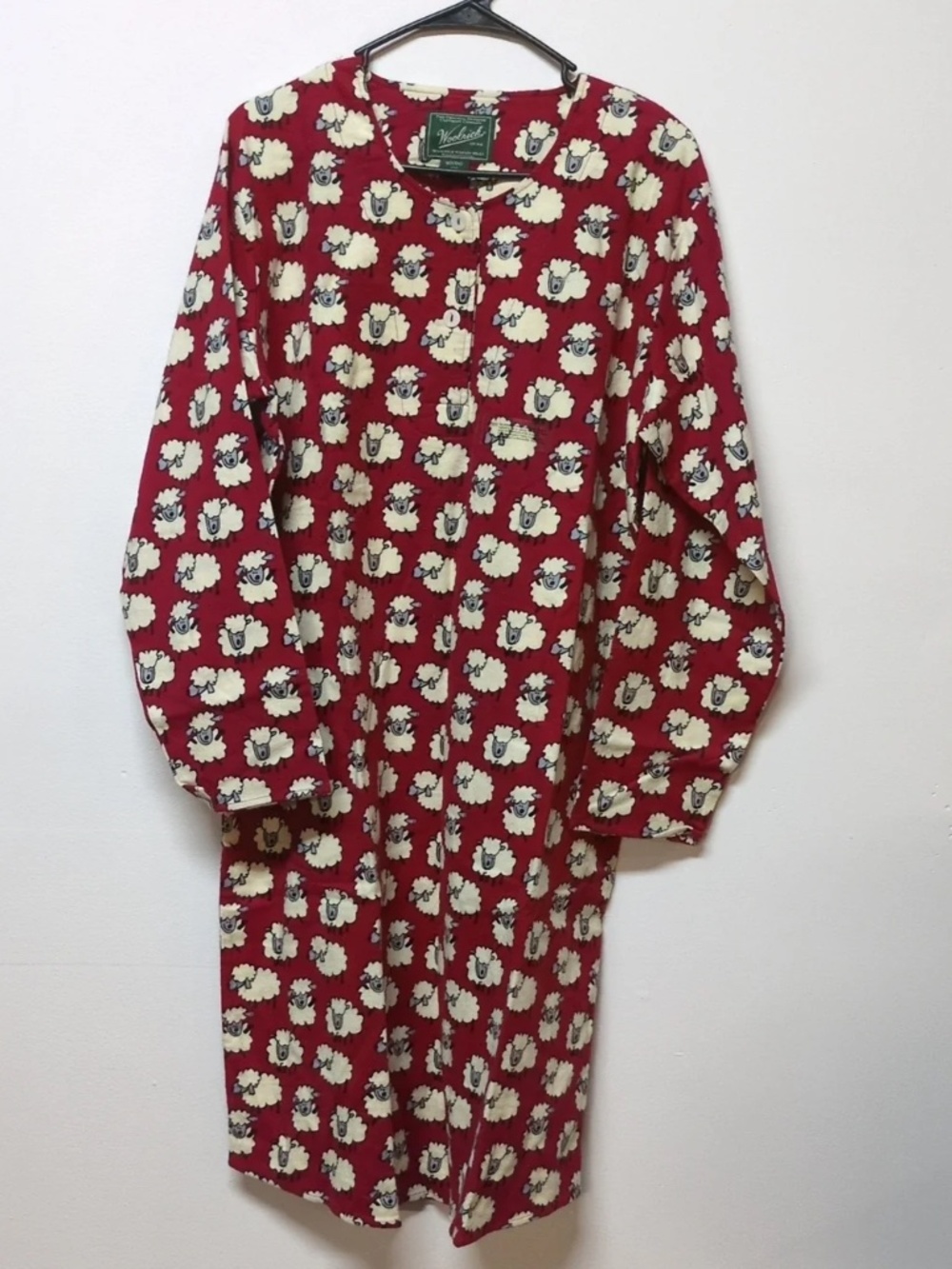 WOOLWICH Cotton Flannel Sheep Nightgown Size S-M NWT